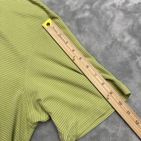 Tommy Bahama Men’s XL Polo Lime Green Striped Short Sleeve Modal Blend - Picture 4 of 7